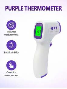 1pc Non-Contact Forehead Temperature Gun Thermometer High-Precision Electronic Thermometer Digital Temperature Gun Second Measurement- This Tool Does Not Include Batteries - Multicolor - View 1
