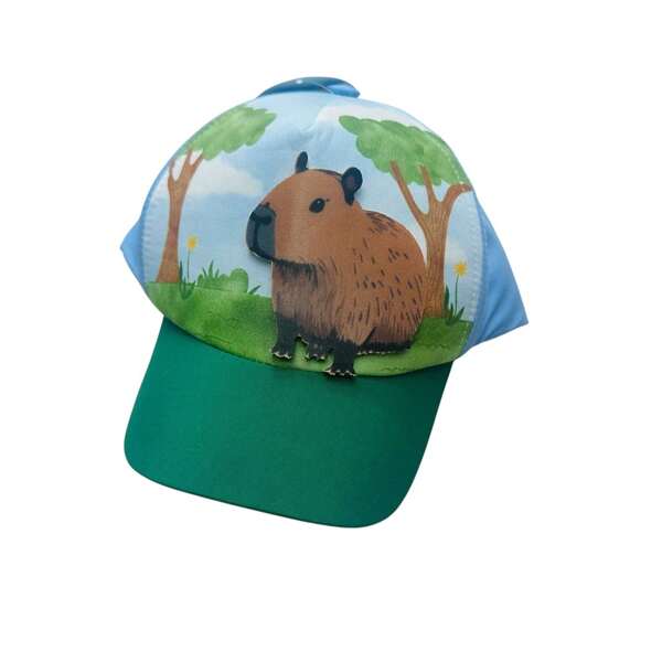 boné bebê infantil da capivara menina  e menino 3D premium