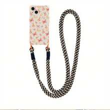Funda para teléfono (1 unidad). Correa cruzada para el hombro. Elegante correa de mano anticaídas en las cuatro esquinas. Funda protectora suave para colgar al cuello. Compatible con phone 11, 12, 13, 14, 15, 16 Pro y Pro Plus. Diseño moderno y elegante. - Colores mixtos 1 - Ver 1