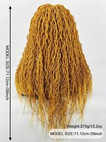 28" Micro Senegal Twist Box Braided Wig – Glueless Lace Front Synthetic Knotless Braids For  (#613, Honey Yellow) - SYellow - View 6