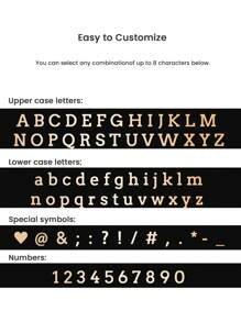 Takeoak 1 件定制姓名优雅护照套个性化金色字母护照夹，带经典千鸟格印花定制复古证件卡夹独特旅行礼物生日礼物，适合婚礼生日新娘爱人朋友 - 均碼 - 查看 12