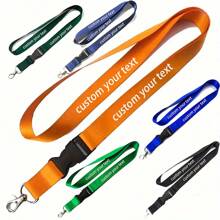 10/20/30PCS[Custom]Personalized CustomPrinted Lanyard, PersonalizedPolyester Fiber Full Text CustomLanyard,Multiple Colors For You ToChoose, LD Pass Badge Neck StrapLabel Holder Office School Nurse