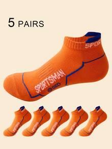 5 Pasang Kaos Kaki Pendek Olahraga Pria Berkualitas Tinggi, Bahan Jala Bernapas, Ukuran 39-44 - MultiWarna - View 6