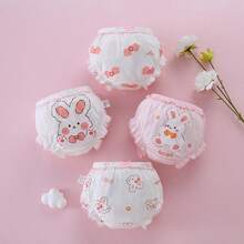 宝宝婴儿女童面包裤100%纯棉内面包裤婴儿下装男童女童三角内裤夏季可爱简约透气干爽舒适短裤