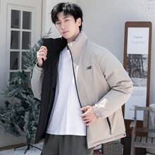 New Balance 男士户外运动休闲保暖防风双面立领夹克 AMJ44301BK - 黑色 - 查看 9