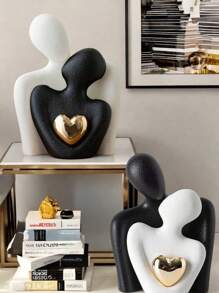 Creative Modern Abstract Nordic Style Heart-Shaped Decorative Ornament, Suitable For Decorating Desks, Bedside Tables, Living Rooms, Wine Cabinets, Also Makes A Great Gift For Partners, Girlfriends On Holidays And Anniversaries