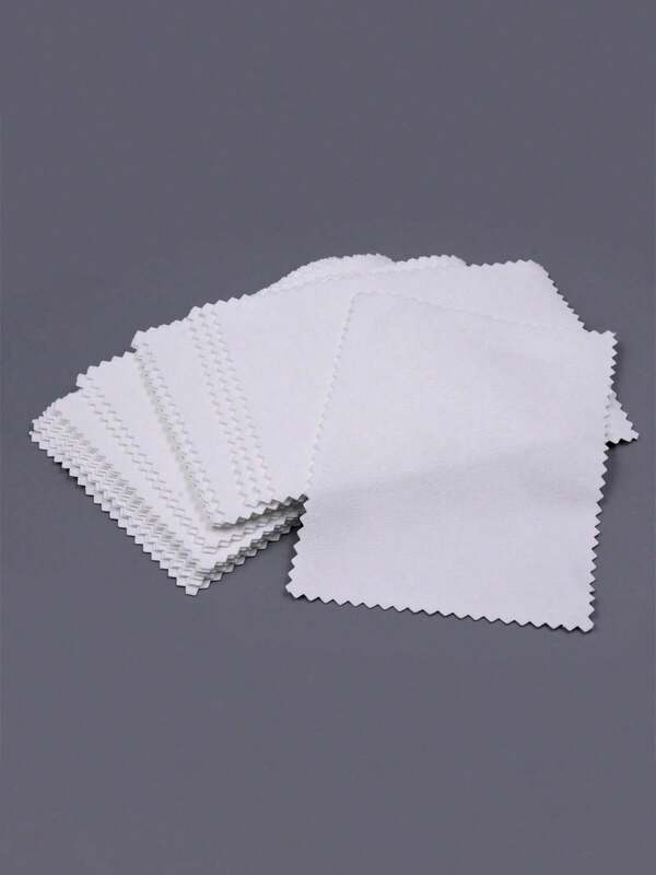 100 piezas Nuevo paño de pulido de joyería de unicolor plateado, paño de limpieza de joyería antioxidante, paño de limpieza de relojes