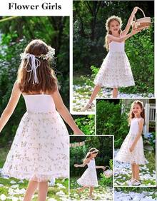 2025Toddler Girls Tulle Dress Rainbow Tutu Birthday Princess Dresses Formal Photo Shoot Outfit Summer Clothes 2-6T'Sprout Style' - 白色 - 查看 5