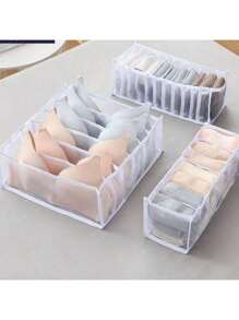 3 Stücke multifunktionale Kleiderschrank-Organizer - Stoffkleidungsaufbewahrungsboxen für Unterwäsche, Socken, BH, Haushalts-Schubladeneinteilungen