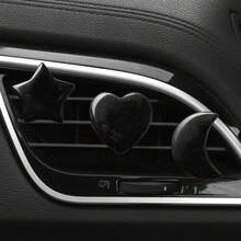 3 件套天然水晶新月星心形出风口夹装饰，汽车空调出风口天然石装饰配件 - 均碼 - 查看 14