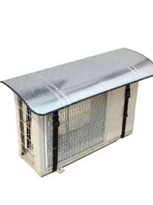 1 pièce Couvre-unité extérieure de climatiseur en aluminium double couche, isolation thermique, ignifuge, résistant à l'eau, écran solaire, économe en énergie, housse de protection