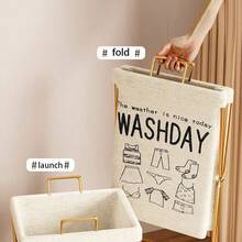 Faltbarer, wasserdichter Stoff-Wäschekorb, Zuhause verwendbar für Spielzeug- & Snackaufbewahrung