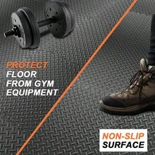 24/48 Tiles Gym Flooring Gym Mats Exercise Mat For Floor Workout Mat Foam Floor Tiles For Home Gym Equipment Garage - 四十八 黑色 - 查看 5
