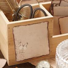 12 包复古烧焦记事本 - 复古植物和蝴蝶，用于学校、办公室和 DIY 装饰的自粘式记事本，秋日梦幻系列，可爱的记事本，办公用品，仿古风格艺术插图