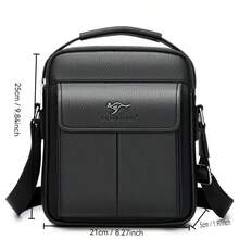 1 件男士简约 PU 皮革单肩包/斜挎包，休闲斜挎包，功能性通勤包，黑色，男友礼物，男士复古侧袋斜挎包，新生活必需品，学生用品，男士必备钱包，时尚男包，商务中学生斜挎包，男包，大学生 PU 单肩包，休闲百搭男包