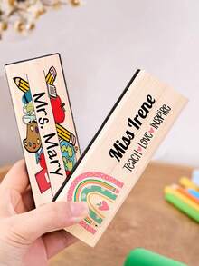 1pc Personalized Teacher Appreciation Gifts For Whiteboard - Personalized Thank You Eraser From Students - Multicolor - View 2