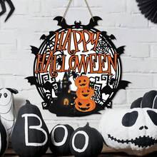 Halloween Indoor Decor Decorations Warm Halloween Decorations For Bedrooms, Halloween Pumpkin Door Sign Decorations, Halloween Pumpkin Decorations Can Hanging Various Indoor And Outdoor Occasions Home Decor Room Decor - Multicolor - View 5