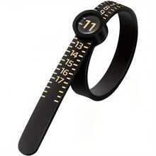 Ring Sizer With Magnifier - Adjustable Plastic Ring Sizing Tool, Precise Finger Measurement, Clear Readings And Secure Fit - Home Jewelry Sizing Guide, Wedding Ring Sizer, Durable Round Gauge - 1pcs - View 2