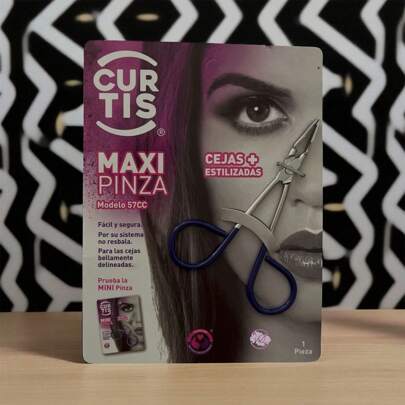 Maxi pinza curtis herramienta profesional maxi pinza curtis diseño grande resistente multiusos precisión acero inoxidable presentación individual belleza barbería estilismo