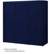 Closet Armable, Armario Organizador, Rack Organizador con Lona Anti-Polvo, Para Ropa, Bolsas y Zapatos, Fácil de Armar, Compacto, Para Habitación - azul real - Ver 5
