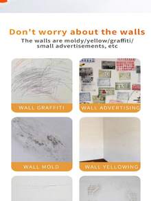 100g/500g 白色墙面漆，修补漆，自喷漆，墙面填充剂，适用于墙面划痕、霉菌、涂鸦，去除墙面污渍的最佳选择 - 彩色 - 查看 6