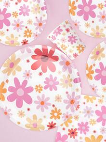 10 pièces Set de vaisselle de fête Daisy groovy : assiettes, gobelets, serviettes. Fournitures de fête Daisy. Ensemble rétro hippie boho de fleurs Daisy boho. Gobelets en papier, couverts de fête. Décorations pour anniversaire, baby shower, mariage, fête hippie Daisy - Multicolore - Voir 3