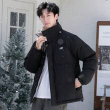 New Balance 男士户外运动休闲保暖防风双面立领夹克 AMJ44301BK - 黑色 - 查看 7