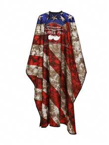 1pc Vintage Patterned Barber Gown, Salon/Hairdresser Styling Apron, Professional Size With Buttons, Unisex For Hairstylist,Back To School,Travel Holiday Essentials,Hair Accessories For Women - Multicolor - View 12