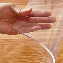 1.0mm Thick Transparent PVC Table Cover, High Quality Scratch-Resistant & Heat Resistant Table Cover, Protective Desk Mat, Suitable For Home, Hotel, Dining Table, Coffee Table, Household Use, Sea Freight, HOHOHJIE, School Supplies, Back To School