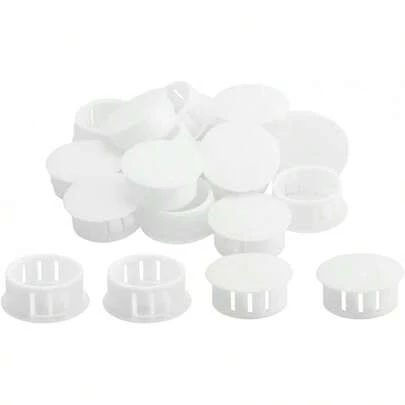 10 piezas Tapones de plástico blanco de 19mm (3/4") redondos