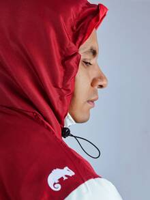 ANORAK URBAN CHAMELEON WINDCUT JACKET HOOD Autumn Spring Oversized Knot Zipper Men's - 紅色的 - 查看 3