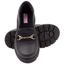 Glady Modern Social Soft Light New Arrival Girls' Tractor Oxford Moccasin - 黑色 - 查看 2