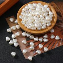 100pcs Shimmering Love Pearl Confetti , Faux Pearl Design Romantic Sprinkling Decor For Weddings Parties Holidays Favor Props,DIY Crafting Bracelets, Earrings, Pendants, Accessories(Heart,Star,Bow,Sakura,Beads),Size 8*9mm(0.315*0.354in)