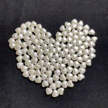 100pcs Shimmering Love Pearl Confetti , Faux Pearl Design Romantic Sprinkling Decor For Weddings Parties Holidays Favor Props,DIY Crafting Bracelets, Earrings, Pendants, Accessories(Heart,Star,Bow,Sakura,Beads),Size 8*9mm(0.315*0.354in)