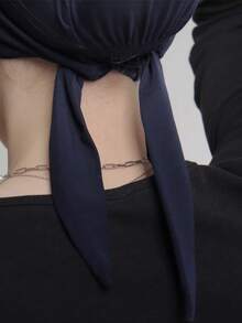 1 Stück einfarbiger, einfacher und modischer weicher Bindetuch-Turban-Hijab-Kappe, geeignet für den täglichen Gebrauch und Outdoor-Sport, für alle Jahreszeiten zum Anziehen