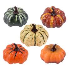 Decoración de calabaza multicolor de espuma simulada - Verduras simuladas DIY para decoración otoñal, Halloween, Acción de Gracias, fiestas en el hogar