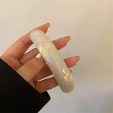 1pc Retro Elegant Leopard Print One-Piece Oval Spring Clip Hairpin, Suitable For Ponytail And Short Hair With Less Volume, Claw Clips - Multicolor - View 7