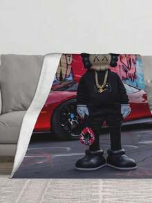 Kawss Kawaii Kaw Animation Theme Flannel Blanket - ,Print Blanket Living Room, Sofa And Travel - Gorgeous Mixed Color Gifts For Friends And Family, Double-Layer Blanket Comfortable Bedroom Decoration