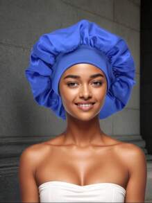 1 Pezzo Cuffia in seta per dormire, cuffia da notte in raso, cuffia da notte in seta con fascia elastica morbida, avvolgimento per capelli in seta per capelli ricci