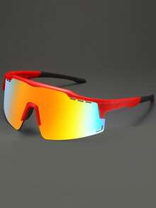 1 件装全新半框运动骑行防风护目镜滑雪登山防护眼镜男士高端运动眼镜