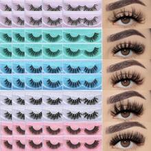 YANLashes Bulk 50 Pairs Wholesale False Lash Pack Individual 15mm 18mm Full Eyelashes Fluffy Faux Mink Strip Eyelash With Glitter Cases520 - Black - View 1