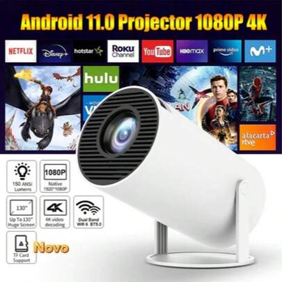 Projetor 4K HD 150 Polegadas Celular, Tv B0x, PS, Pc, Wifi HY300 Pro Magcubic Envio Imediato