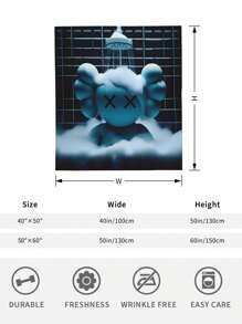 Kawss Kawaii Kaw Animation Theme Flannel Blanket - ,Print Blanket Living Room, Sofa And Travel - Gorgeous Mixed Color Gifts For Friends And Family, Double-Layer Blanket Comfortable Bedroom Decoration