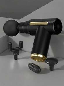 按钮/LCD 按摩器、深层组织按摩器、便携式手持肌肉按摩器、迷你旅行按摩器、健身器材、健身配件、男女理想礼物、带 LCD 屏幕的便携式可充电肌肉按摩枪、6 个可调档位、带 4 个可更换按摩头的颈部按摩器、深层组织放松、USB 可充电锂电池、人体工程学设计