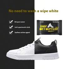 60片/12片/36片鞋清洁湿巾，鞋清洁剂，运动鞋清洁湿巾，运动鞋和运动鞋清洁湿巾 - 黑與白 - 查看 9