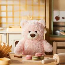 Miniso 10.23英寸/26厘米吉福德熊系列卡通可爱经典泰迪熊毛绒玩偶，卡哇伊熊毛绒抱枕，柔软填充玩偶，适合儿童、女孩、粉丝，节日礼物 - 粉色 - 查看 3