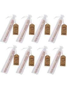 1/2/4/20/40 件/套木制手持折扇，配透明袋、感谢卡和流苏，适合婚礼派对回礼，复古木制折扇，婚礼扇，优雅的中式木制折叠手扇，非常适合婚礼、新娘送礼会等场合。 - 彩色 - 查看 5