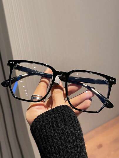 1pc Retro Square Personalised Clear Lens Glasses