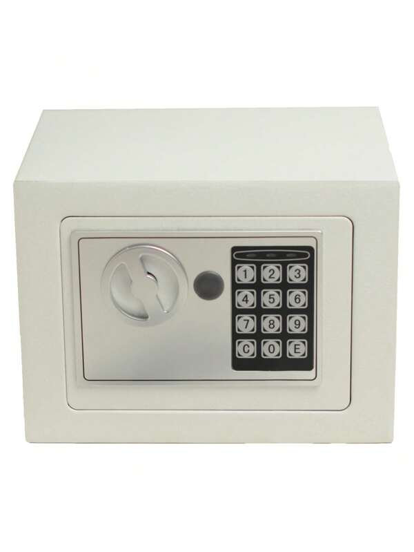 Caja fuerte color blanco digital de alta seguridad, con código y llave calidad premium