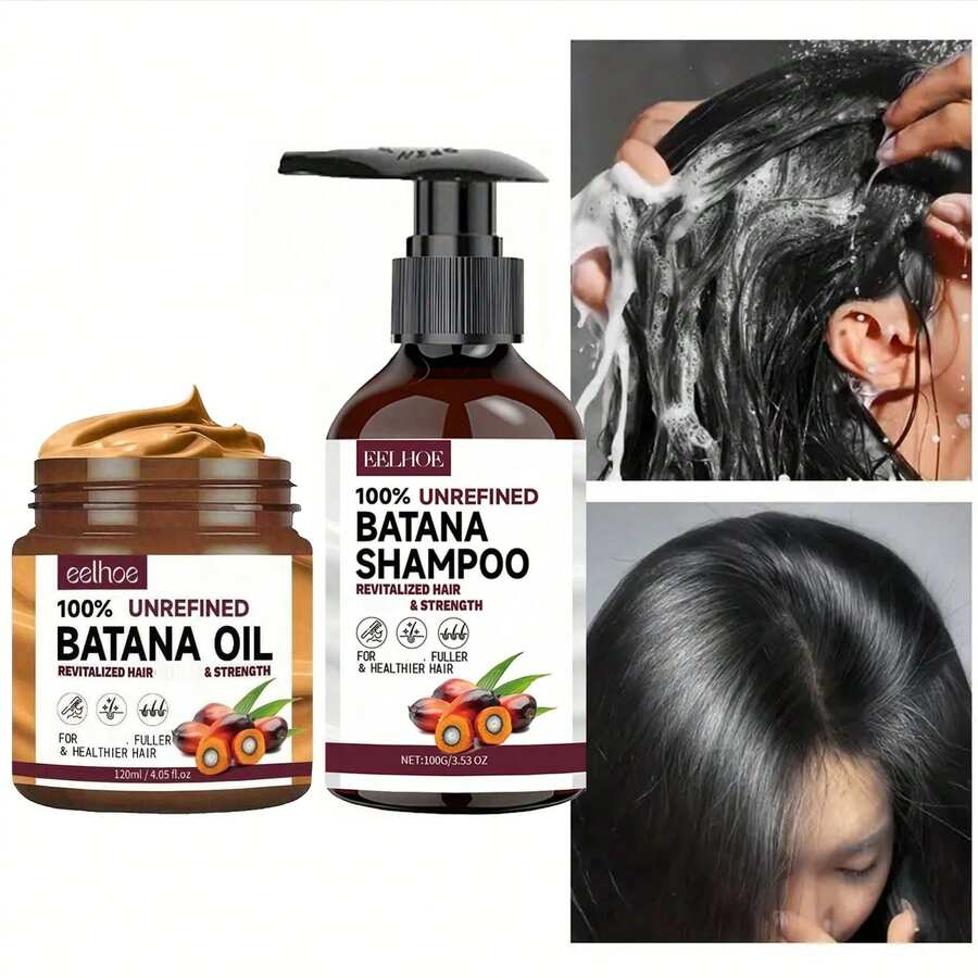 1 件 Batana 油洗发水和发膜套装 - 防毛躁洗发水和护发素套装 - 令头发柔软有光泽，非常适合干性头发！ - 棕色 - 查看 1